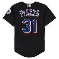 Préscolaire et tout-petit Mitchell & Ness Mike Piazza Noir New York Mets Cooperstown Collection Maillot en maille