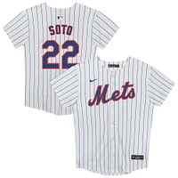 Maillot Nike Juan Soto blanc pour enfant d'âge préscolaire, match à domicile des Mets de New York