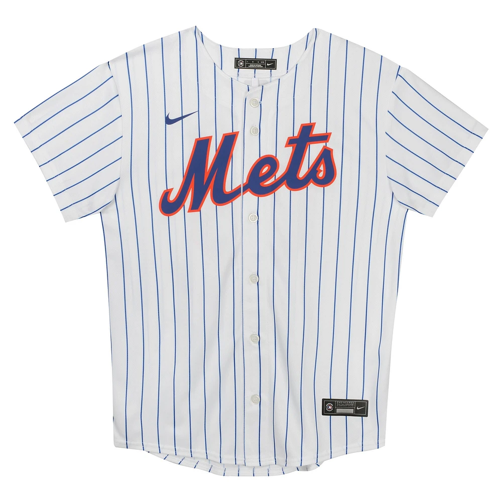 Maillot Nike Juan Soto blanc pour enfant d'âge préscolaire, match à domicile des Mets de New York