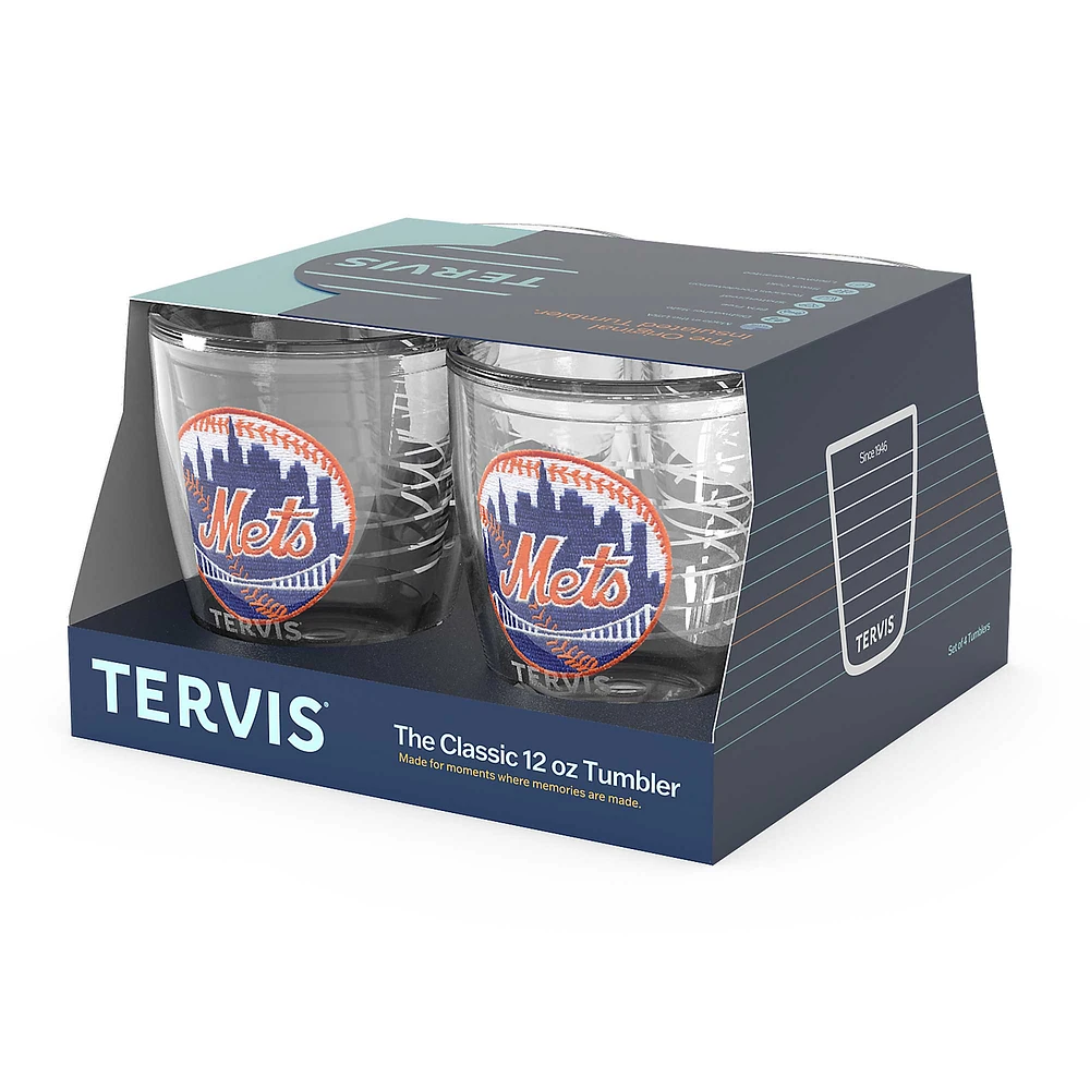 Tervis New York Mets paquet de quatre 12oz. Ensemble de gobelets emblème