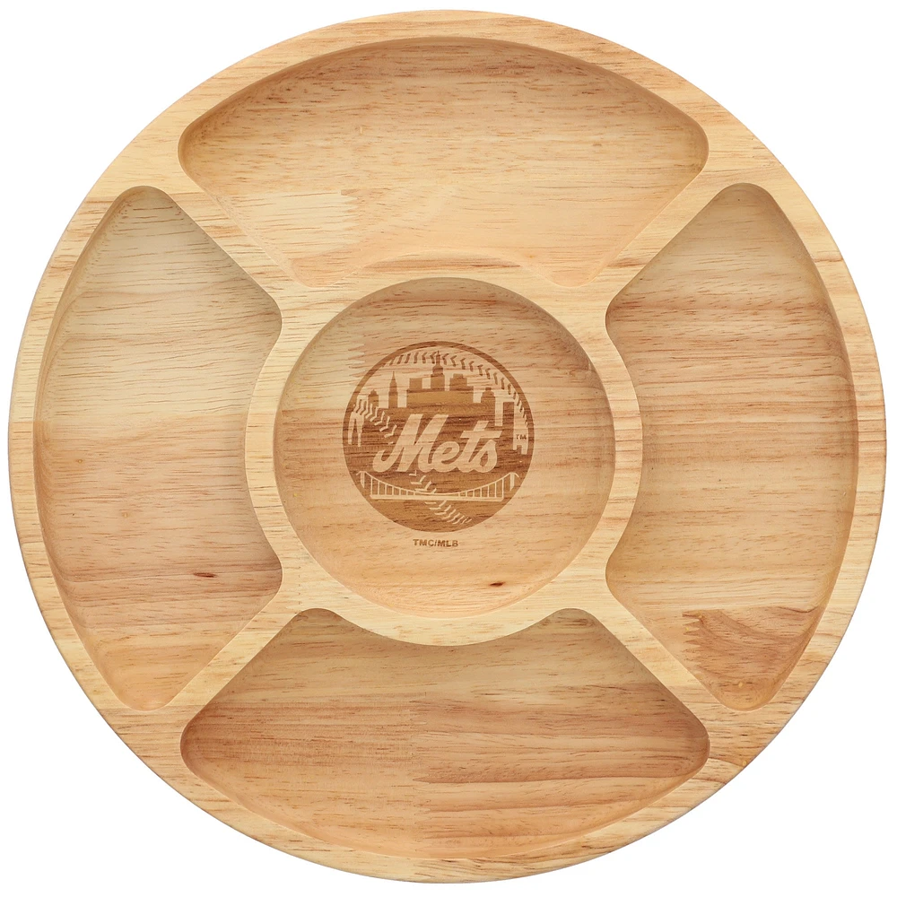 The Memory Company New York Mets Plateau de service pour copeaux de bois et trempette