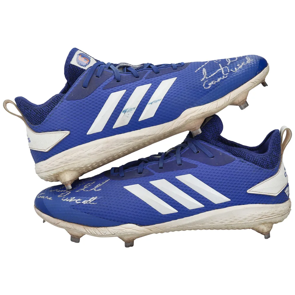 Tim Tebow New York Mets Autographed Game-Used Adidas Pink and White Cleats  used between the