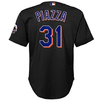 Maillot d'entraînement de frappeur en maille noire pour tout-petits Mitchell & Ness Mike Piazza des New York Mets Cooperstown Collection