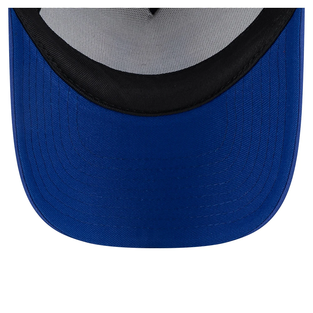 Casquette ajustable New Era blanche/bleu marine New York Mets peinte en A 9FORTY Trucker pour tout-petit