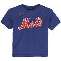 T-shirt avec nom et numéro de joueur Nike Jacob deGrom Royal New York Mets pour tout-petit