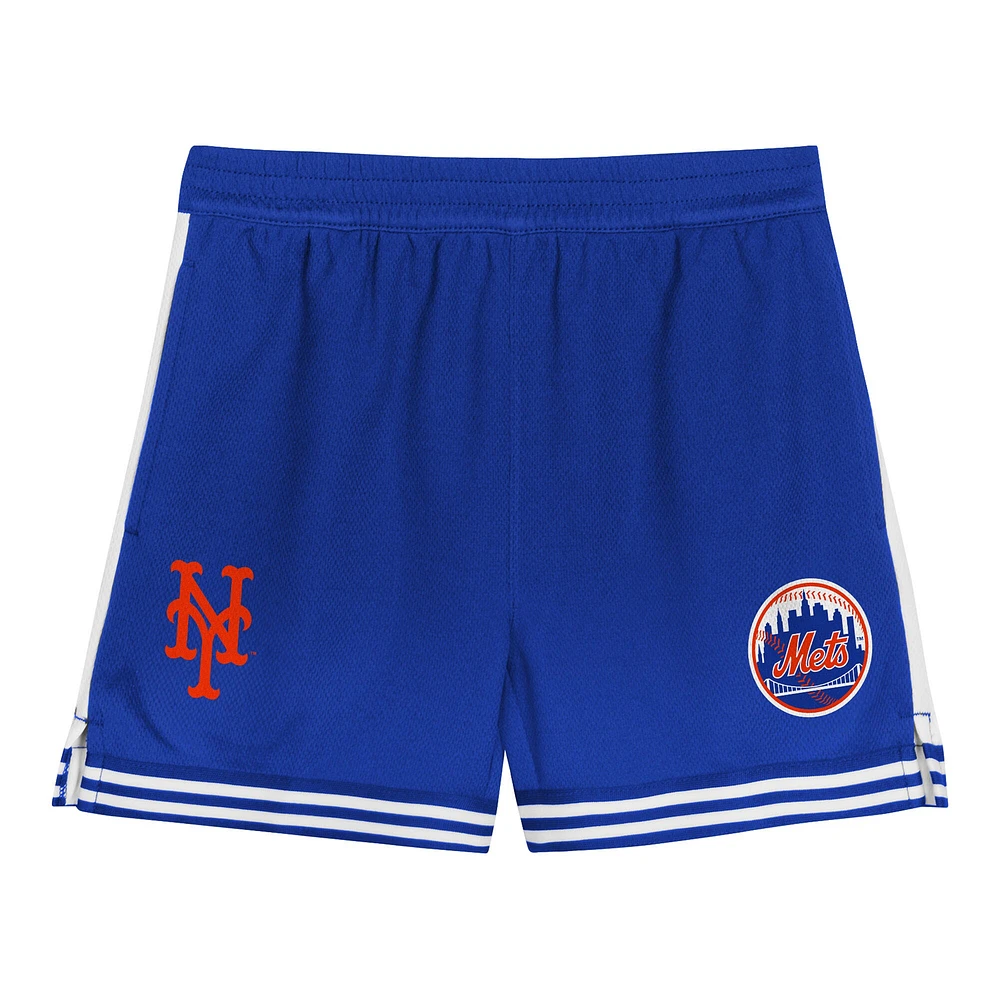 Ensemble t-shirt et short de frappeur champ intérieur orange/bleu marine pour tout-petit des Mets New York
