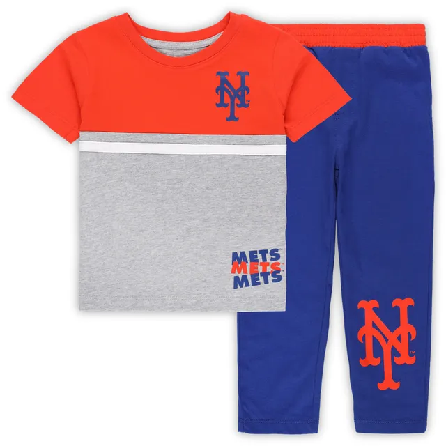 Toddler New York Yankees Navy/Heather Gray Batters Box T-Shirt & Pants Set