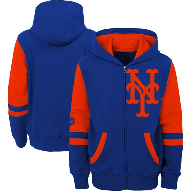 New York Giants Newborn Full Zip Raglan Coverall - Royal Blue