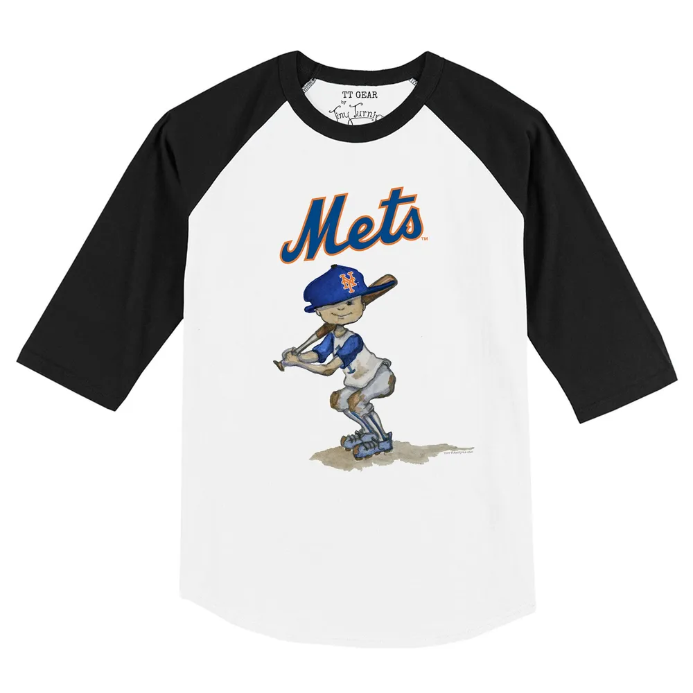 Women's Tiny Turnip White New York Mets Teddy Boy T-Shirt Size: Small