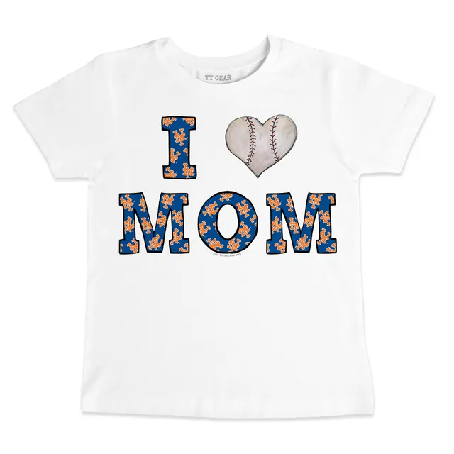 Lids New York Mets Tiny Turnip Infant Girl Teddy Raglan 3/4 Sleeve T-Shirt  - White/Royal