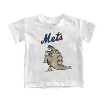 Youth Tiny Turnip White New York Mets Shark Logo T-Shirt Size: Medium