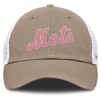 Casquette ajustable Nike unisexe kaki/blanche New York Mets Club Trucker
