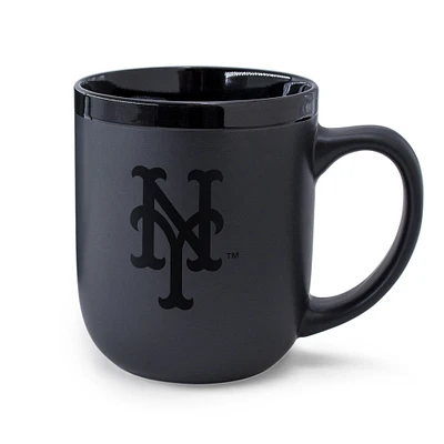 Mets de New York WinCraft 17 oz. Tasse noire ton sur ton