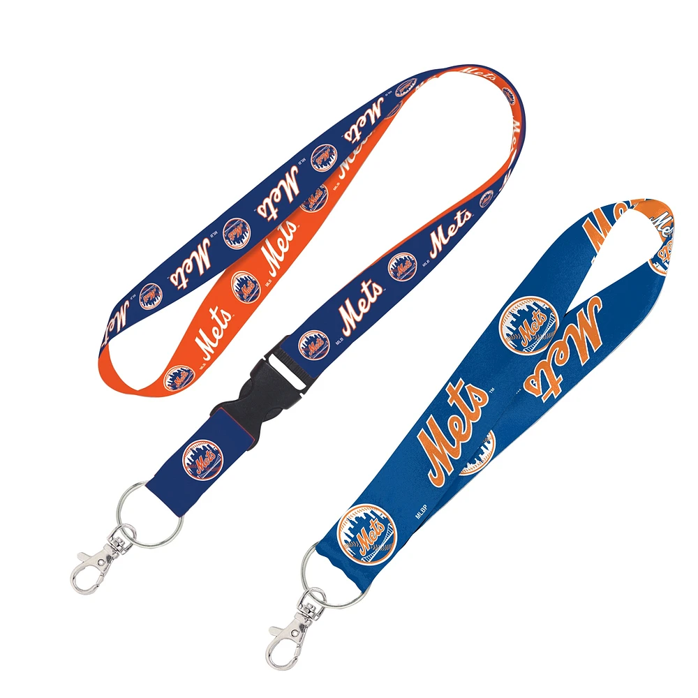 WinCraft New York Mets Lot de 2 cordons avec boucle amovible et sangle pour clés