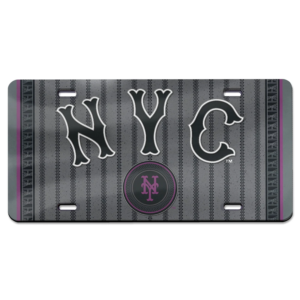 WinCraft New York Mets 2024 City Connect Laser Cut Acrylic License Plate