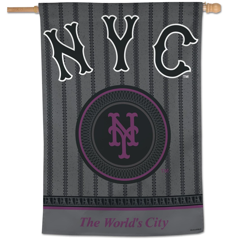 WinCraft New York Mets 2024 City Connect Bannière verticale unilatérale 28'' x 40''