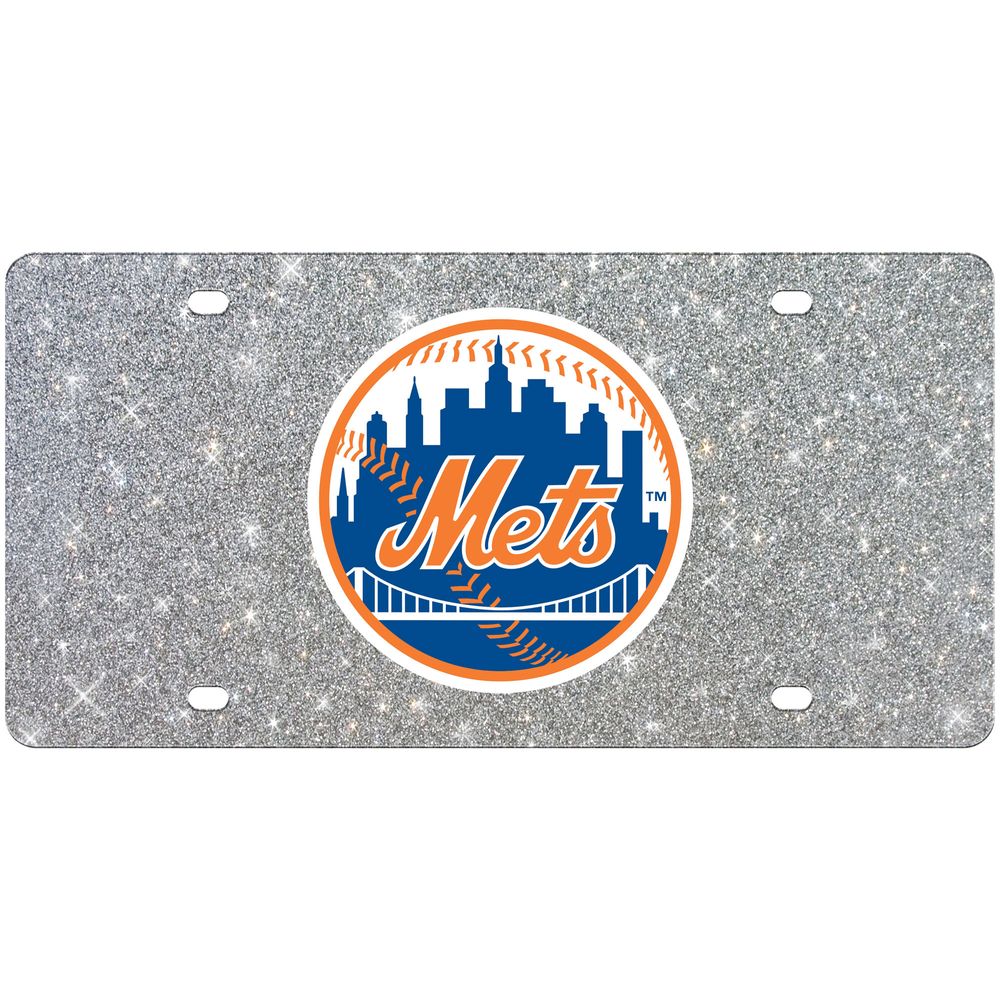 WinCraft New York Mets Acrylic Glitter License Plate