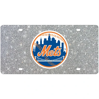 New York Mets WinCraft Acrylic Glitter License Plate