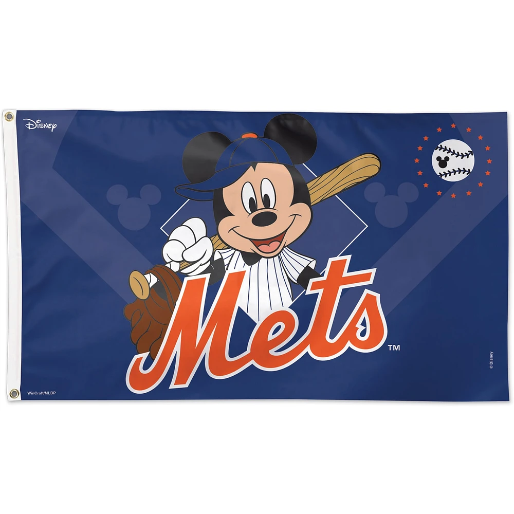 WinCraft New York Mets Drapeau Disney de luxe à face unique 3 pi x 5 pi