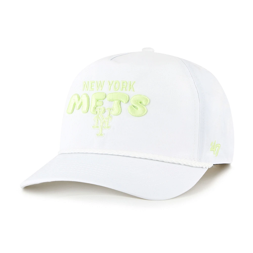 Women's '47  White New York Mets Bright Side Adjustable Hitch Hat