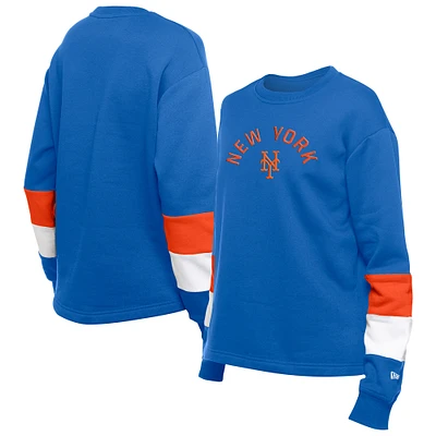Sweat-shirt à enfiler New Era bleu York Mets Game Day Color pour femme