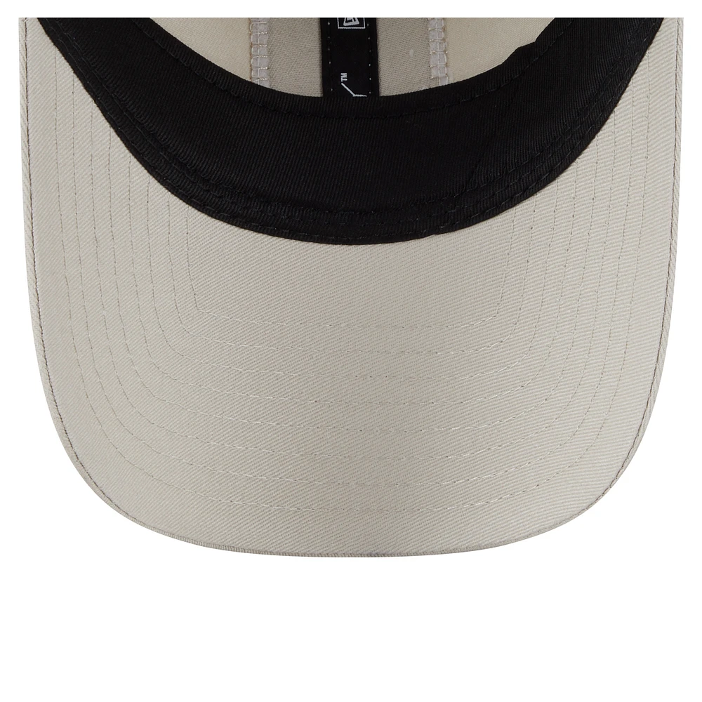 Women's New Era  Light Beige New York Mets Square Stitch 9TWENTY Adjustable Hat