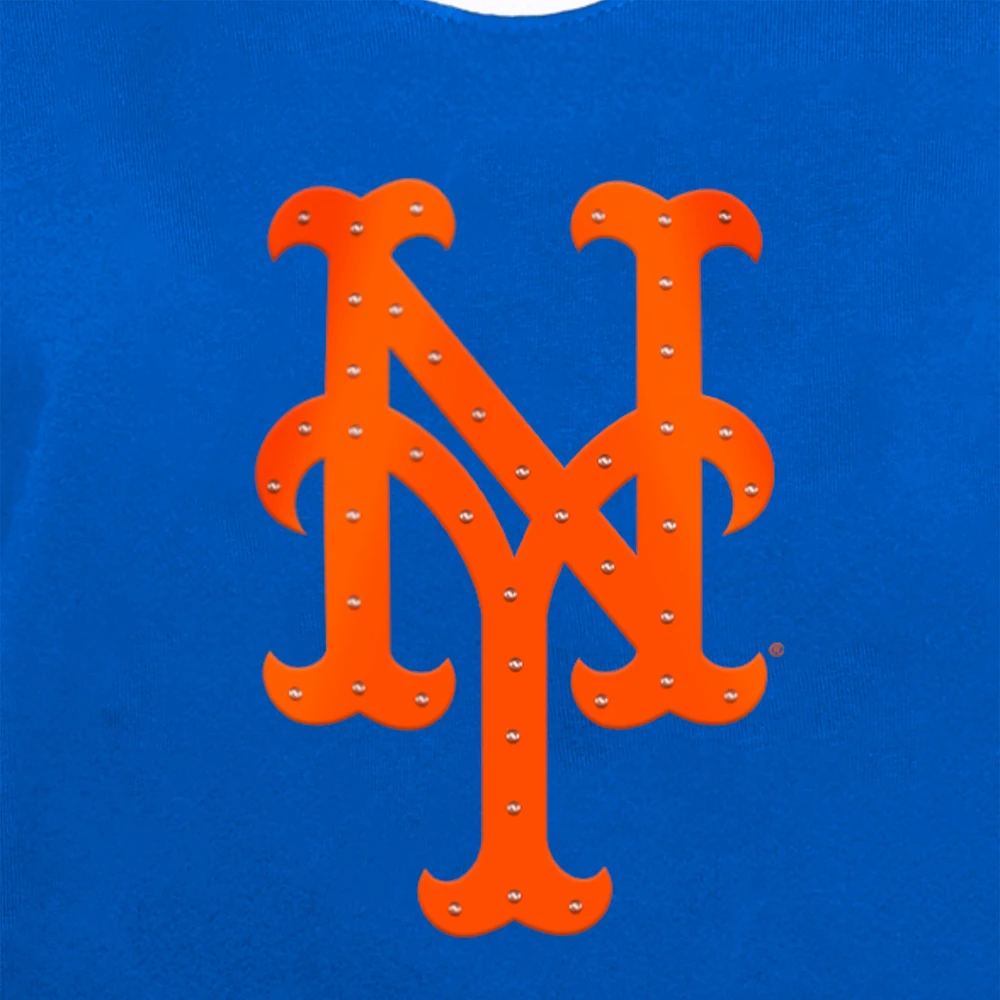 Women's New Era  Royal New York Mets Game Day Rhinestone V-Neck T-Shirt