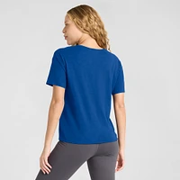 Women's Profile  Royal New York Mets Plus Wordmark Notch Neck T-Shirt
