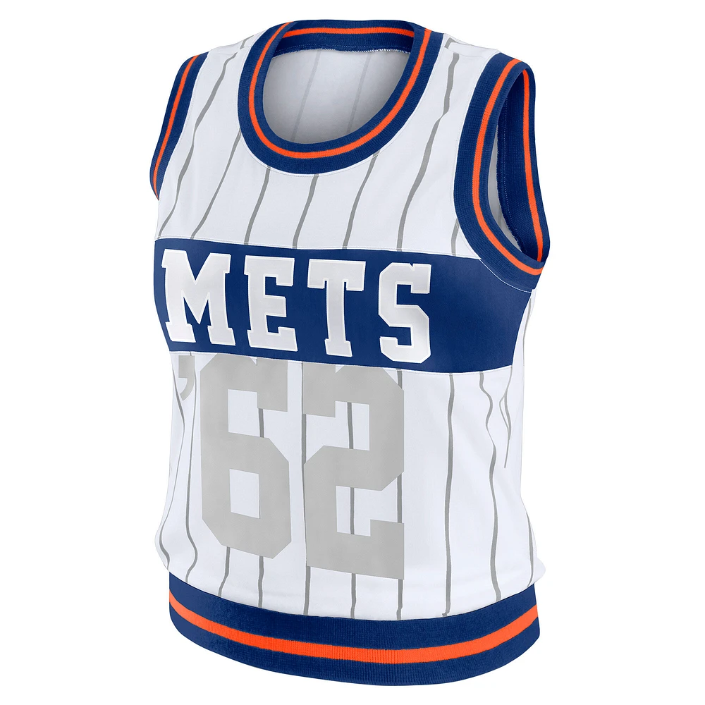 Women's WEAR by Erin Andrews  White New York Mets Sporty Tank Top