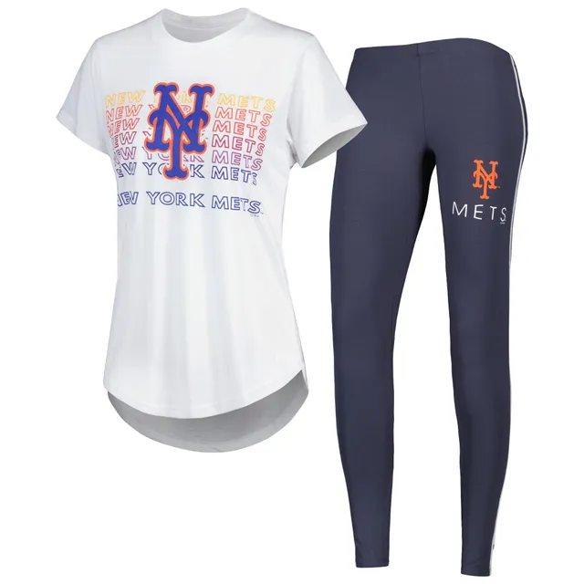 Women's Concepts Sport White/Charcoal New York Giants Sonata T-Shirt & Leggings  Sleep Set