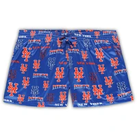 Women's Concepts Sport White/Royal New York Mets Plus Tank Top & Shorts Sleep Set