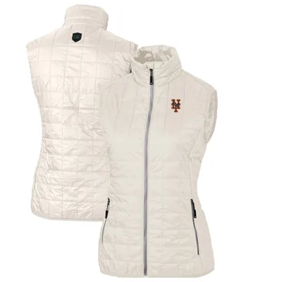New York Mets Cutter & Buck Women's Rainier PrimaLoft Eco Full-Zip Puffer Vest