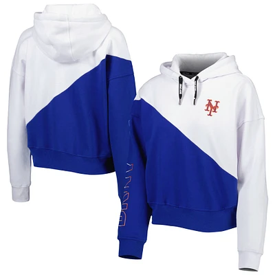 Sweat à capuche DKNY Sport Royal/White New York Mets Bobbi Colorblock pour femme