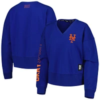 DKNY Sport Royal New York Mets Lily Pull à encolure en V pour femme