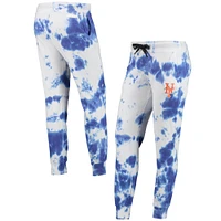 Women's DKNY Sport White/Royal New York Mets Melody Tie-Dye Jogger Pants