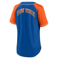 Lids New York Mets Fanatics Branded Women's Ultimate Style Raglan V-Neck T- Shirt - Royal