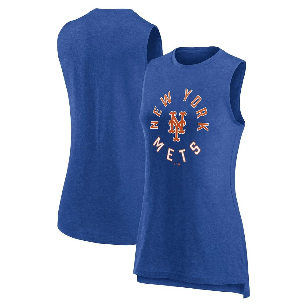 Women's Fanatics  Heather Royal New York Mets What Goes Around Tank Top