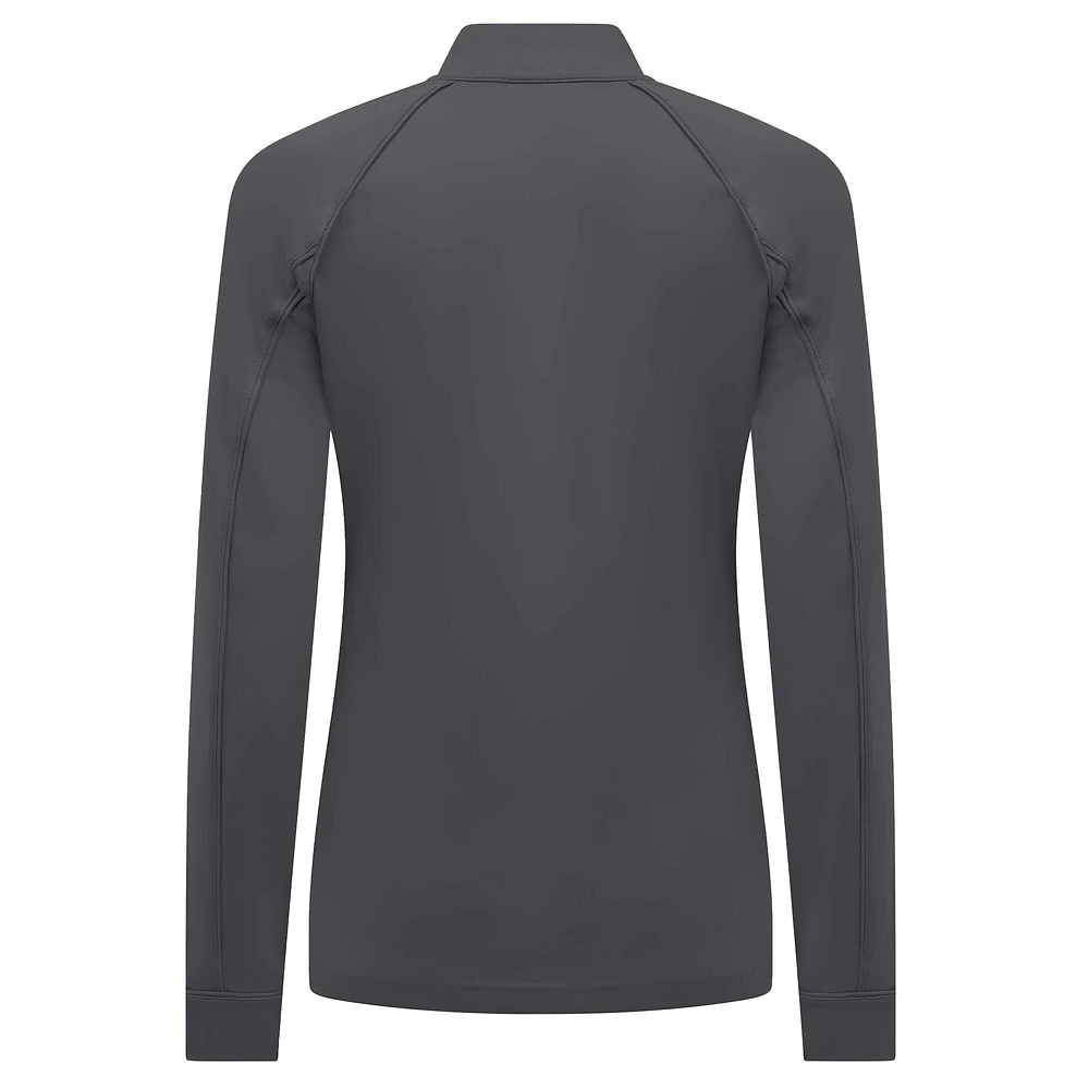Women's Levelwear Charcoal New York Mets Kinetic Insignia 2.0 Raglan Quarter-Zip Top