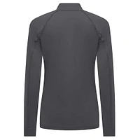 Women's Levelwear Charcoal New York Mets Kinetic Insignia 2.0 Raglan Quarter-Zip Top