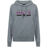 Women's Levelwear  Gray New York Mets City Connect Adorn No Hitter Pullover Hoodie