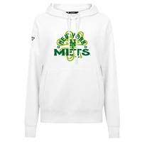 Women's Levelwear New York Mets St. Patrick's Day Adorn Shamrock Pullover Hoodie