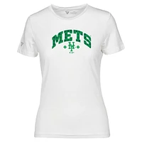 Women's Levelwear White New York Mets St. Patrick's Day Maddox Plaid T-Shirt