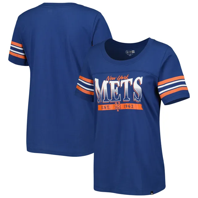 New York Mets New Era Women's Baby Jersey Cropped Long Sleeve T-Shirt -  Royal