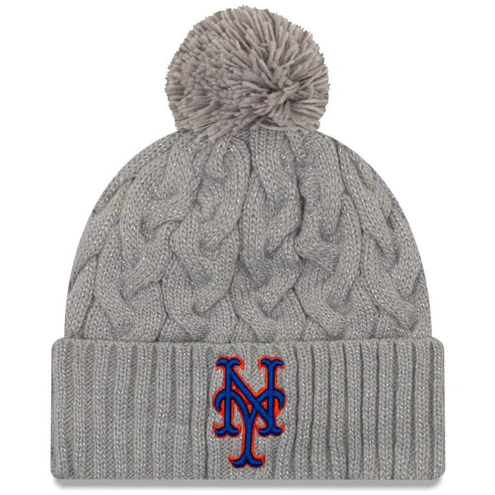 Danser Serie van huurling Lids New York Mets New Era Women's Rush Cuffed Knit Hat with Pom - Gray |  The Shops at Willow Bend