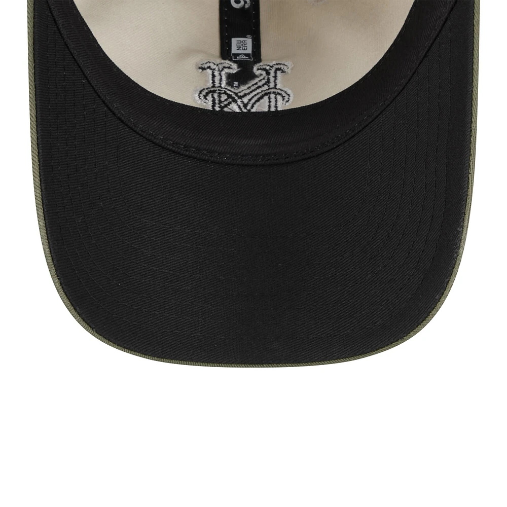 Women's New Era Light Beige/Olive New York Mets 2025 Armed Forces Day 9TWENTY Adjustable Hat