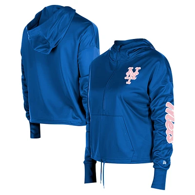 Women's New Era Royal York Mets Half-Zip Hoodie