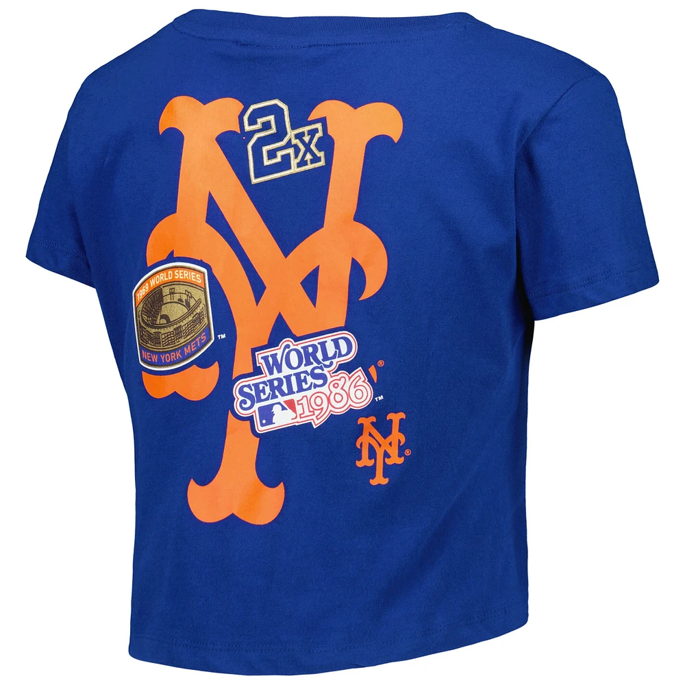 T-shirt New Era Royal York Mets Historic Champs pour femme