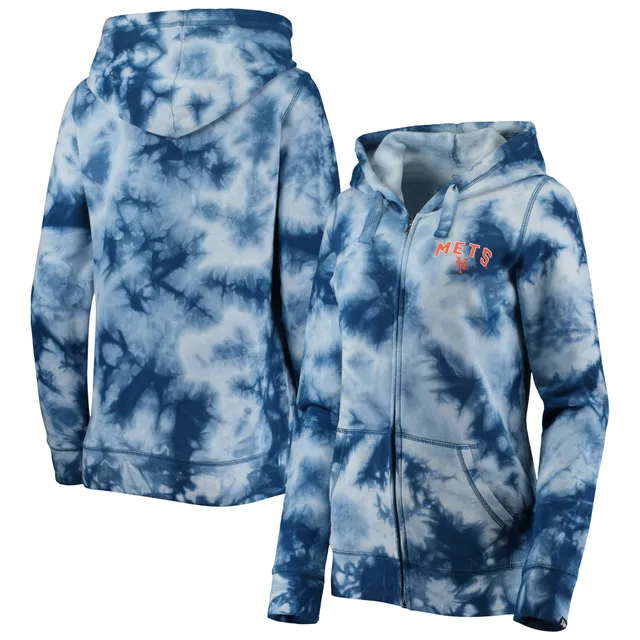 New Era Women's New Era White Detroit Tigers Tie-Dye Full-Zip Hoodie