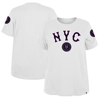 T-shirt New Era blanc grande taille York Mets 2024 City Connect pour femme