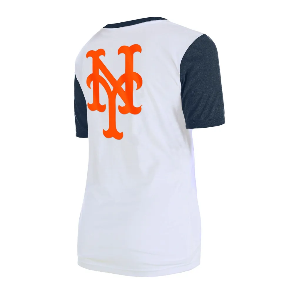 New Era Women's New Era White York Mets Colorblock T-Shirt
